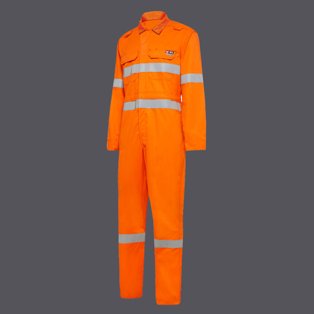 KingGee Y00080 Shield Tec Fr Light Weight Hi-vis Taped Coverall-Orange