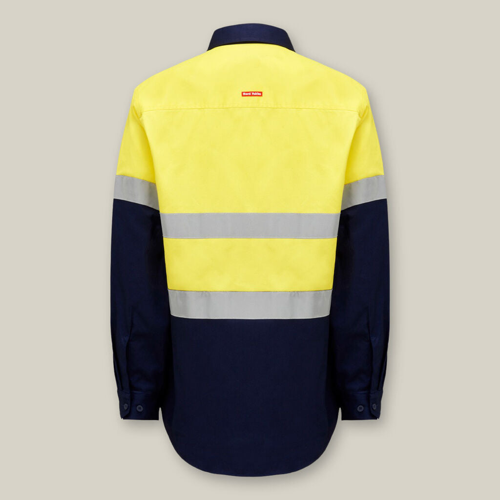 Hard Yakka Y04615 Core Hi-vis Long Sleeve Heavyweight Closed Front Taped Shirt