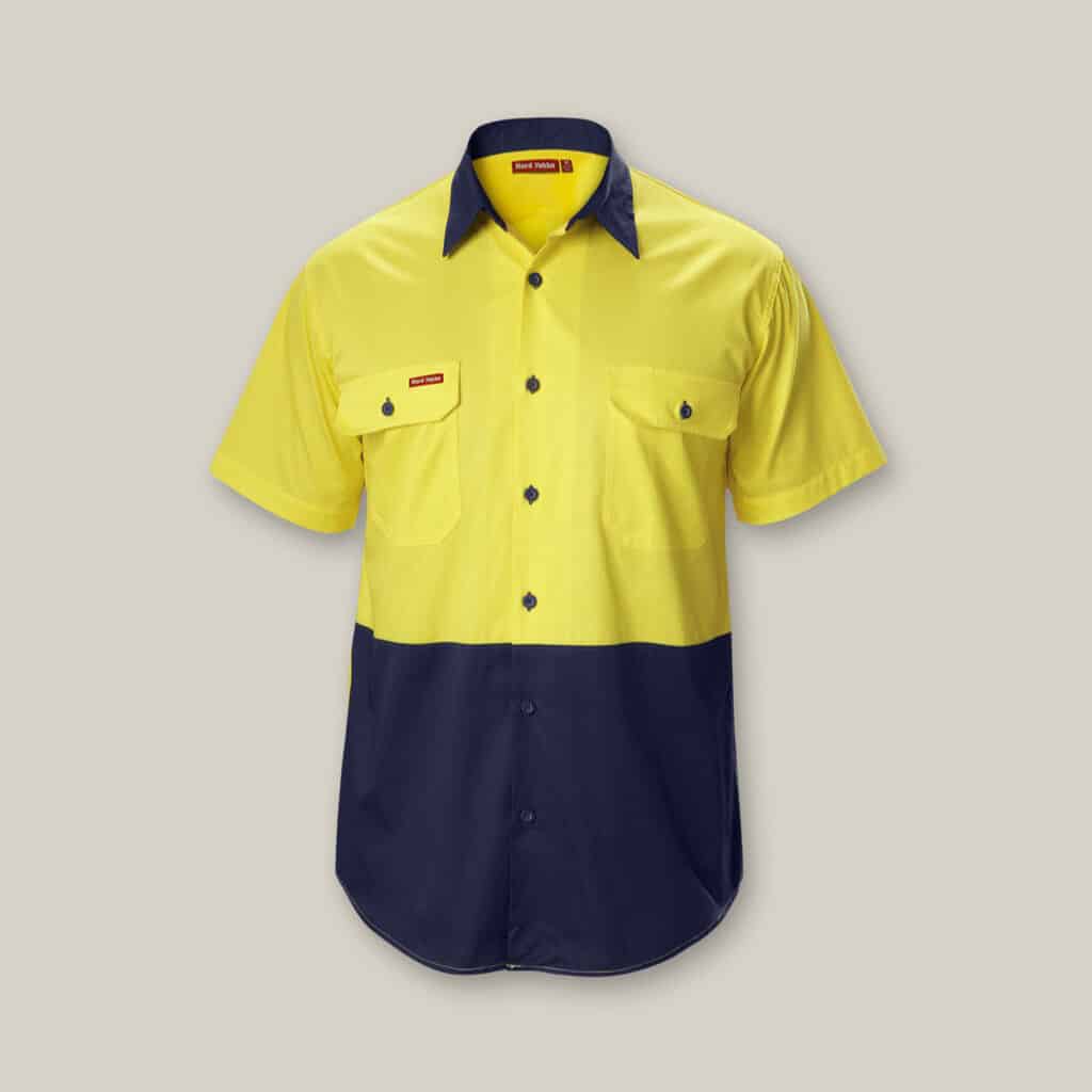 Hard Yakka Y07559 Koolgear Hi-vis 2 Tone Vented Short Sleeve Shirt