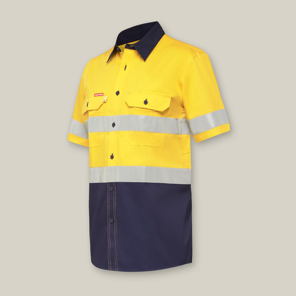 Hard Yakka Y07735 Koolgear Hi-Vis 2 Tone Taped Vented Short Sleeve Shirt