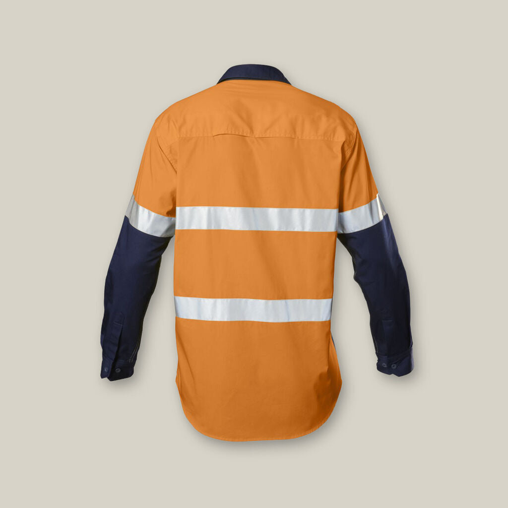 Hard Yakka Y07978 Koolgear Hi-vis 2 Tone Vented Taped Long Sleeve Cotton Shirt