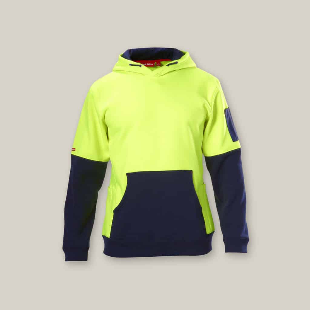 Hard Yakka Y19325 Hi-vis Two Tone Brushed Fleece Hoodie