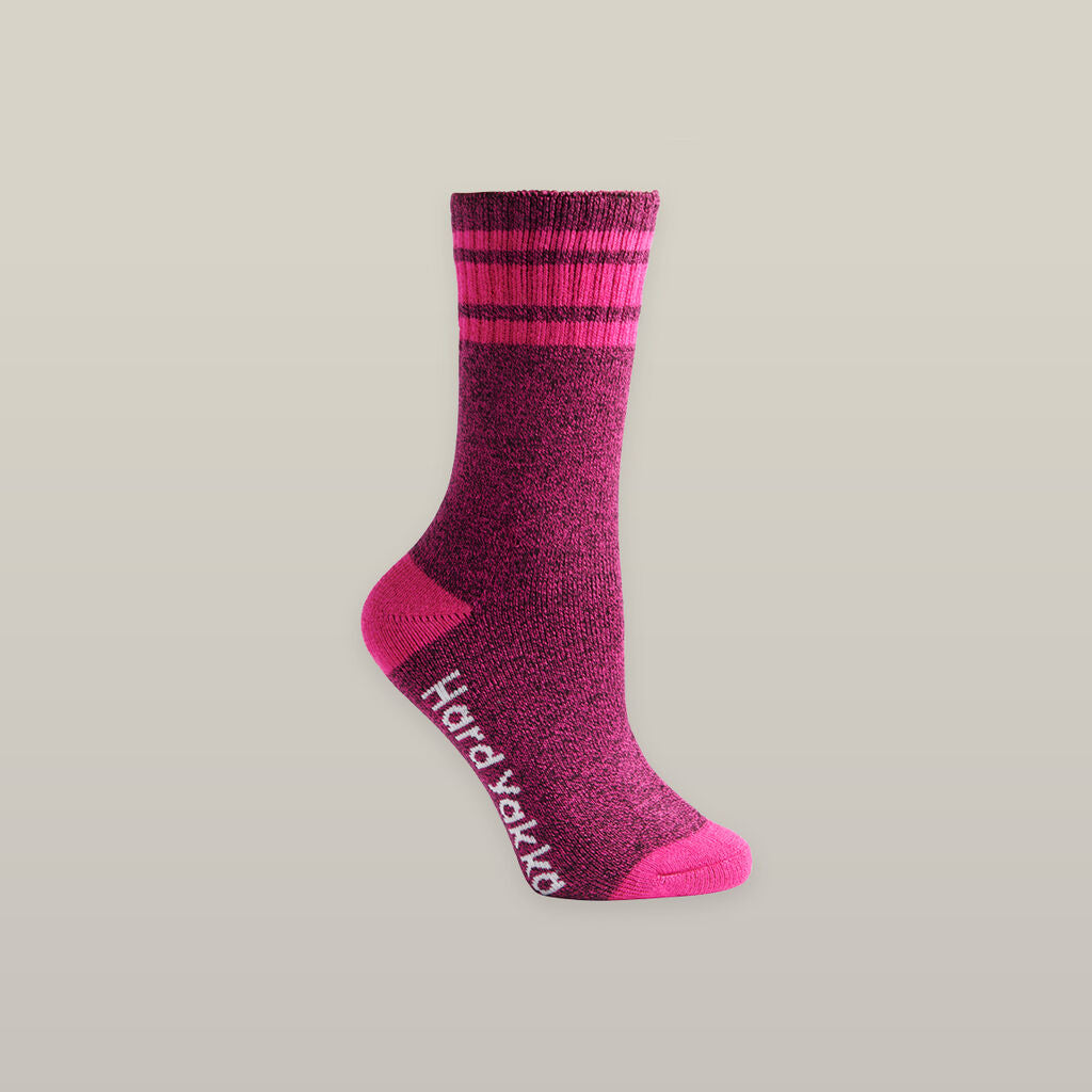 Hard Yakka Y26455 Women's Bamboo Sock 3 Pack-Size 3-8